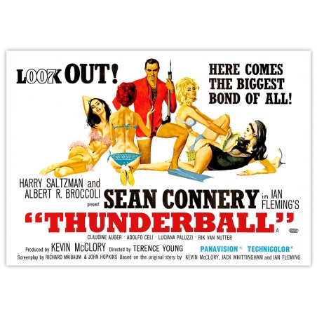 Movie Poster James Bond Thunderball Sean Connery Size 84 1 X 59 4 Cm 33 1 X 23 4 In