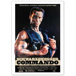 Schwarzenegger Commando 1985 Movie Poster Size 84 1 X 59 4 Cm 33 1 X 23 4 In